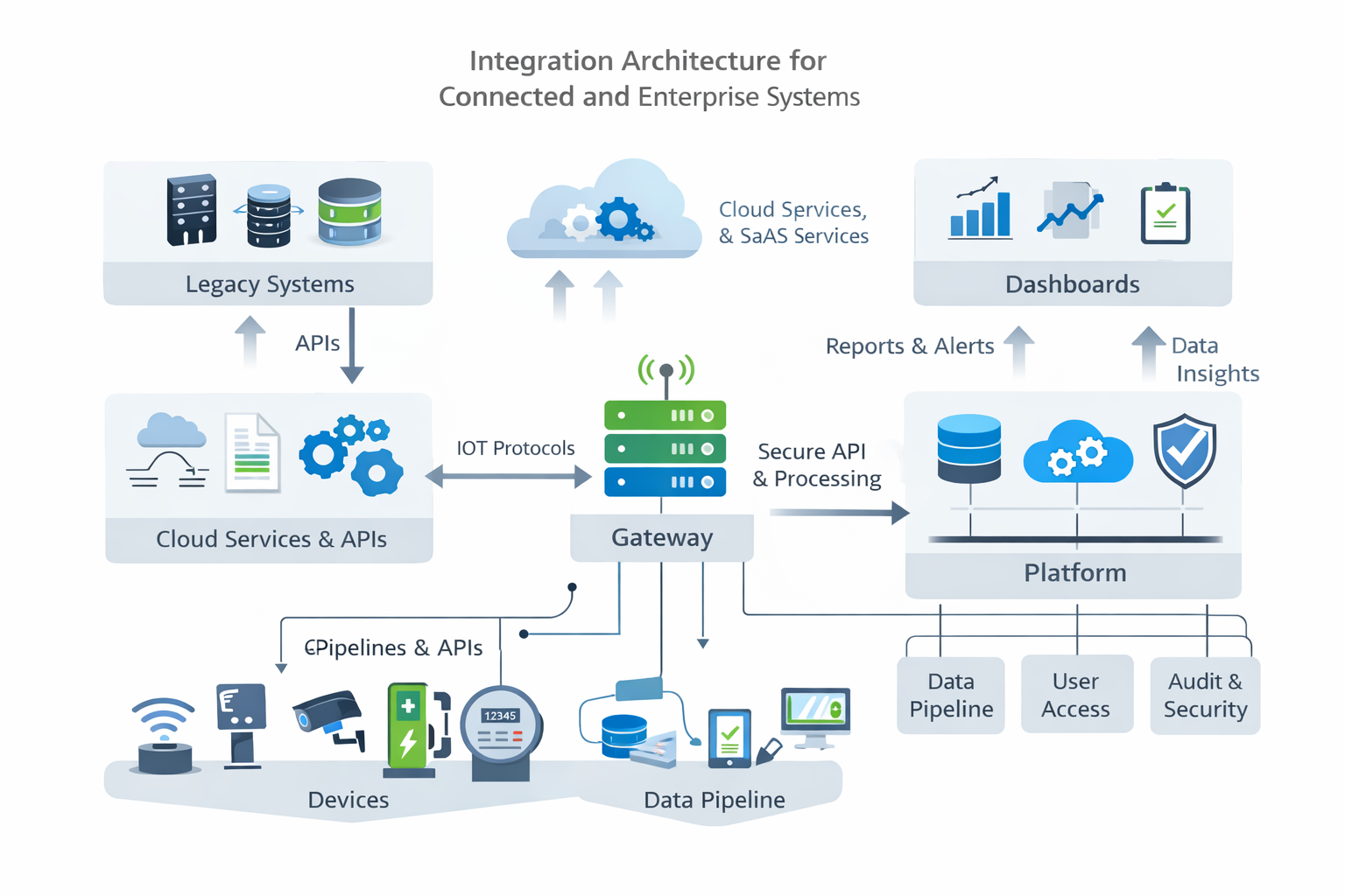 Generalized integration architecture diagram